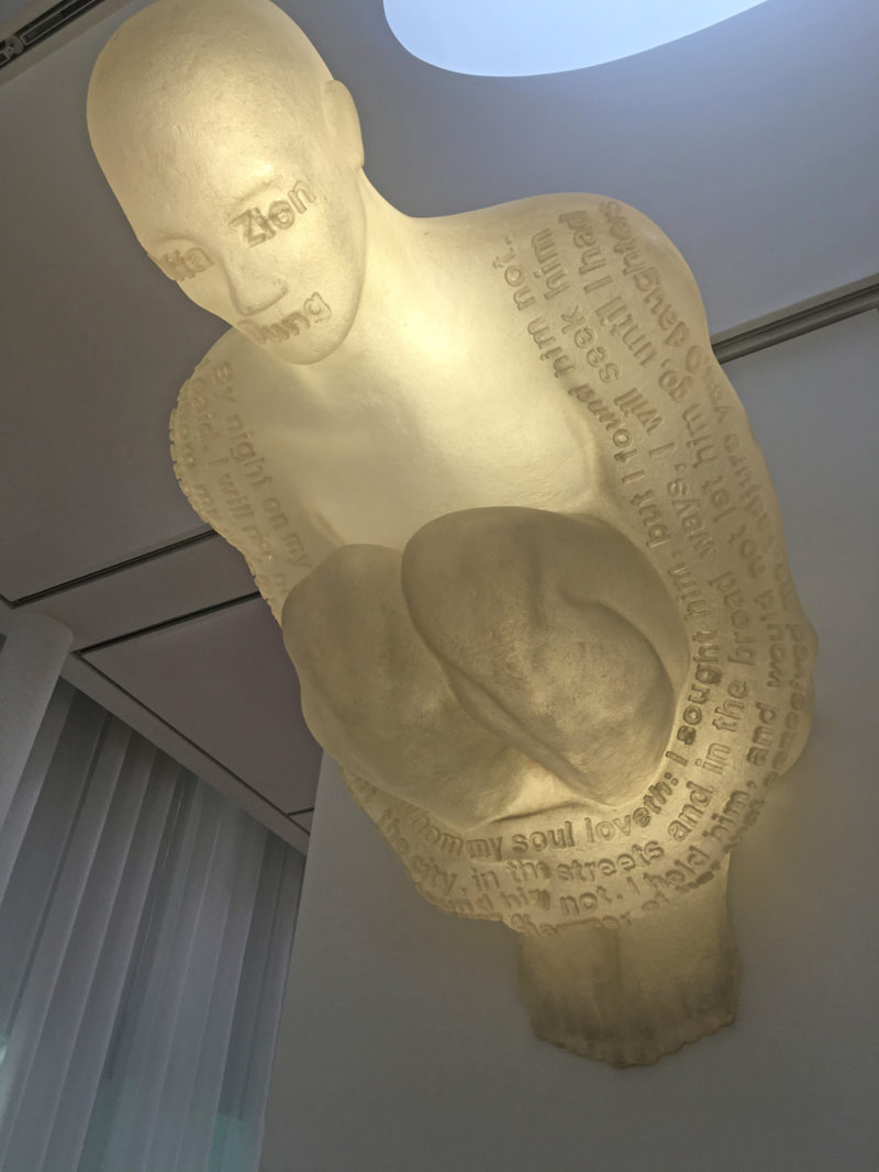 Jaume Plensa - Doors of Jerusalem I, 2006, Resin, stainless steel, and light, 47 1:4 x 62 3:16 x 80 11:16 in. (120 x 158 x 205 cm), installation view, North Carolina Museum of Art, Raleigh, 2016