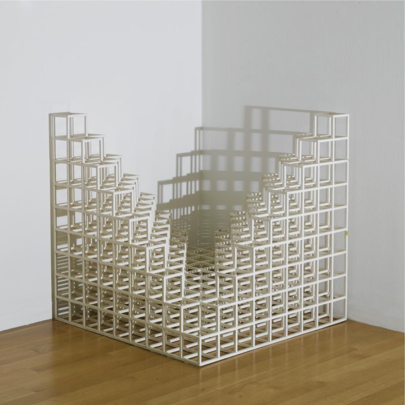 Sol LeWitt - Corner Piece 4, 1976, Painted Wood, 110.4 x 110.4 cm