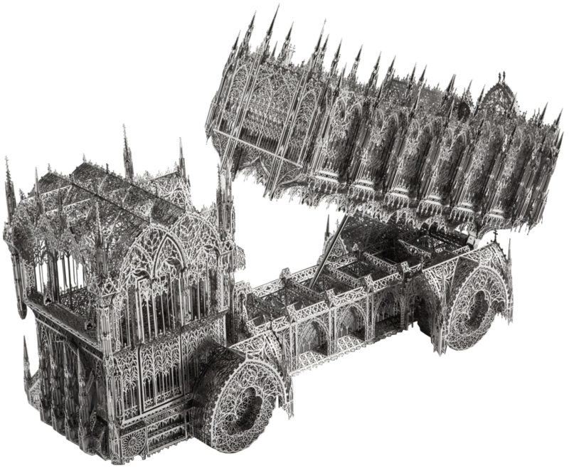Wim Delvoye - Dump Truck, 2013 Laser-­cut Corten steel, 360 x 170 x 574 cm