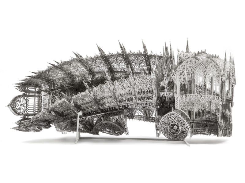 Wim Delvoye - Twisted Dump Truck (Clockwise) , 2013, Nickeled bronze, 200 × 83 × 95 cm
