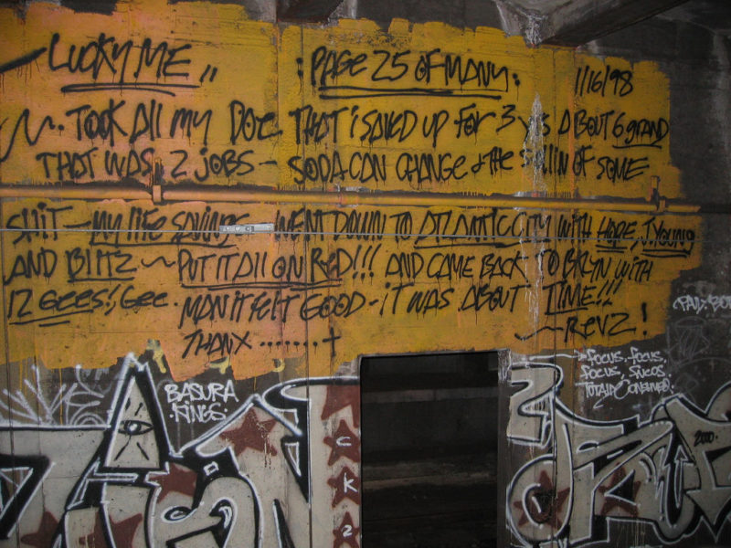Revs - Autobiography in NY subway tunnel - Page 25, by satanslaundromat, 2004
