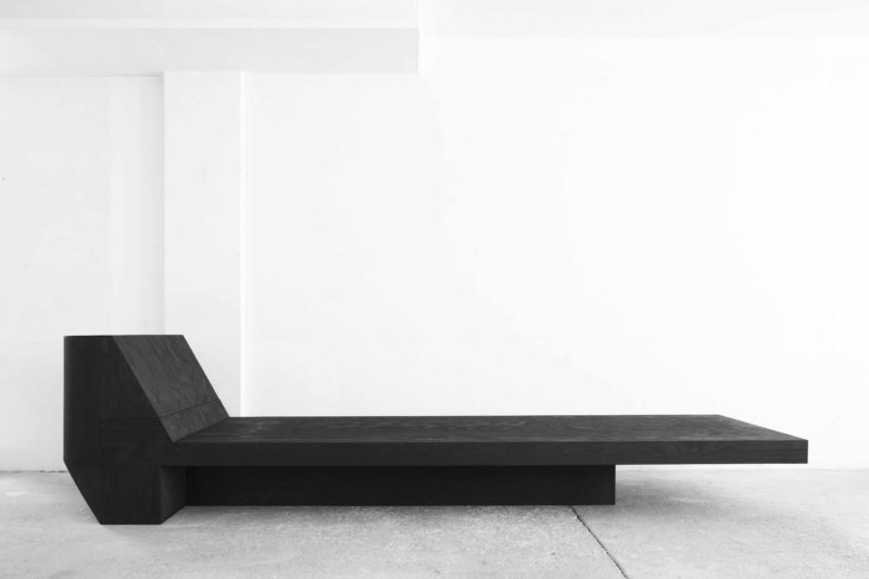Rick Owens, Daybed, 2012, Black Plywood, Edition of 12, 86x325x90cm