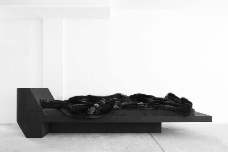 Rick Owens, Daybed, 2012, Black Plywood, Edition of 12, 86x325x90cm