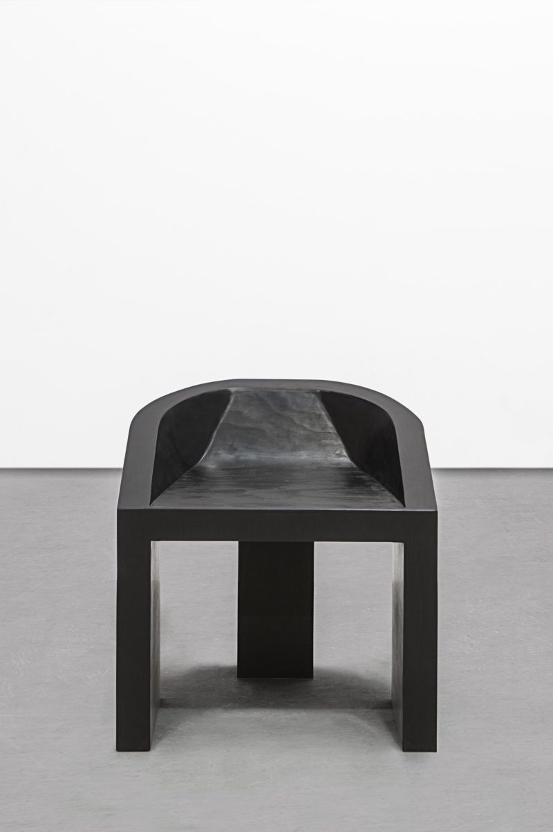 Rick Owens - Design Days Dubai | Swan, 2011, Black Plywood, Edition of 50, 67x60x65cm