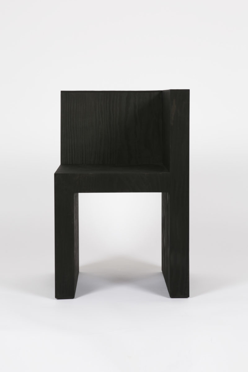 Rick Owens - Half Box Chair, 2011, black plywood, 77x50x50cm