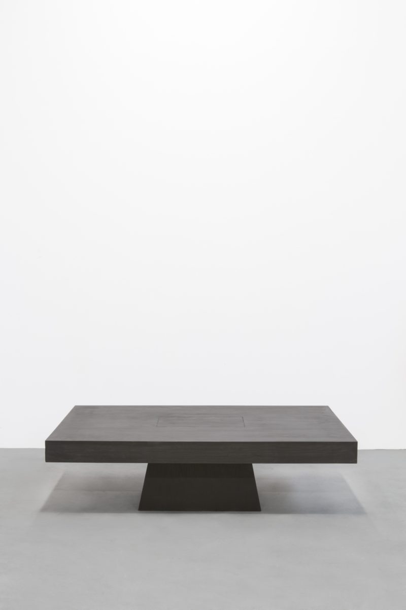 Rick Owens - Small Plug Table, 2013, Black Plywood, Edition of 50, 41x140x75cm