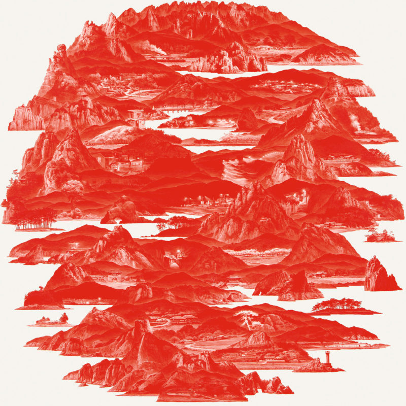 Sea Hyun Lee - Between Red_099, 2009, oil on linen, 300x300cm