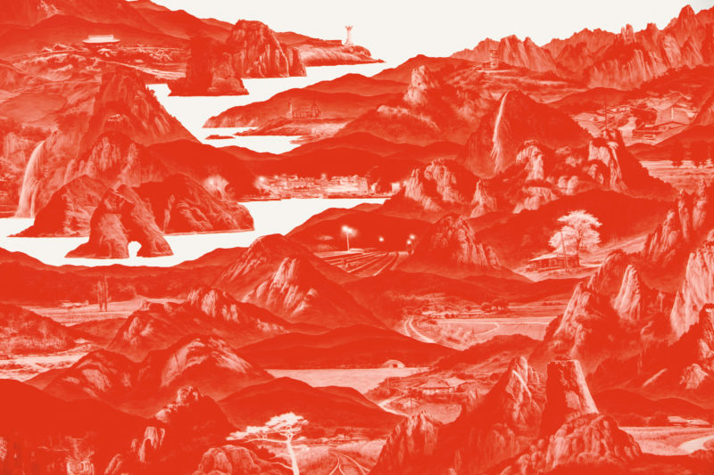 Sea Hyun Lee - Between Red_100 (Detail), 2009, oil on linen, 300x300cm