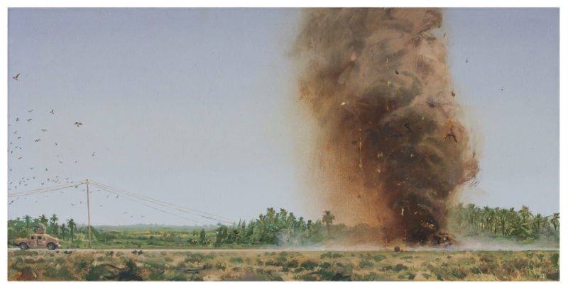 Steve Mumford - Large IED, 2009, oil on linen, 45.7x91.4cm