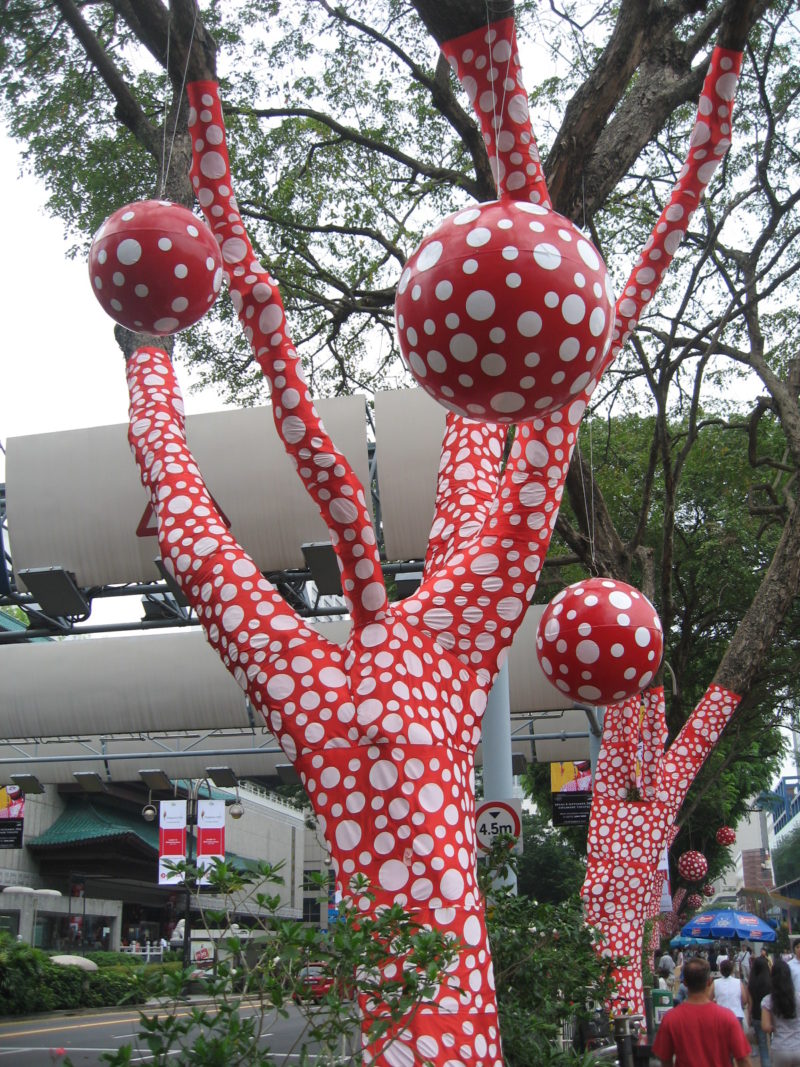 Yayoi Kusama - Ascension of Polka Dots on the Trees, 2006, Singapore Biennale