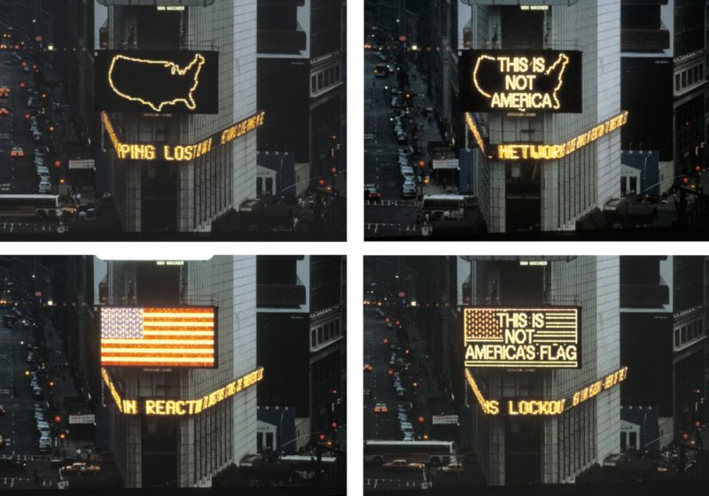 Alfredo Jaar - A Logo for America, 1987:2014, Times Square, New York 4