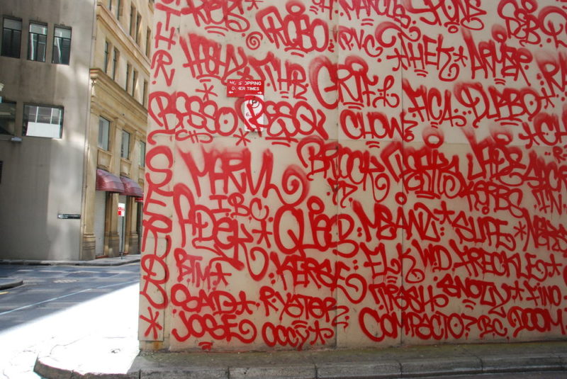 Barry McGee - Tag Mural in Sydney, Australia, 2011-2012, Tank Stream Way - Detail