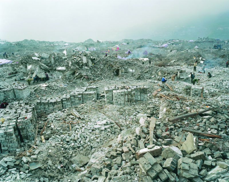 Edward Burtynsky - Feng Jie #4, Three Gorges Dam Project, Yangtze River, 2002 (detail of original diptych)