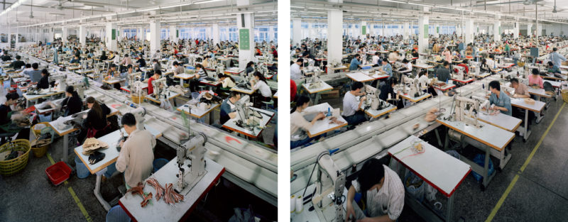 Edward Burtynsky - Manufacturing #6A and 6B, Hongqingting Shoe Factory, Wenzhou, Zhejiang Province, 2004