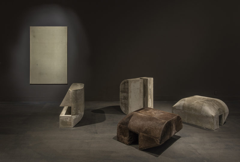 Installation view of Rick Owens- Furniture, December 17, 2016–April 2, 2017 at MOCA Pacific Design Center, courtesy of The Museum of Contemporary Art, Los Angeles, photo by Brian Forrest