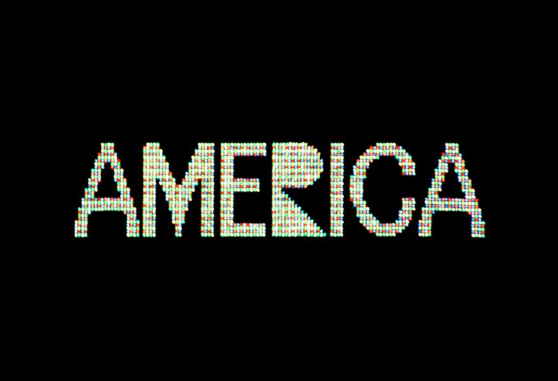 Alfredo Jaar - A Logo for America, 1987, Digital color video, with sound, 10 min., 25 sec., Solomon R. Guggenheim Museum, New York