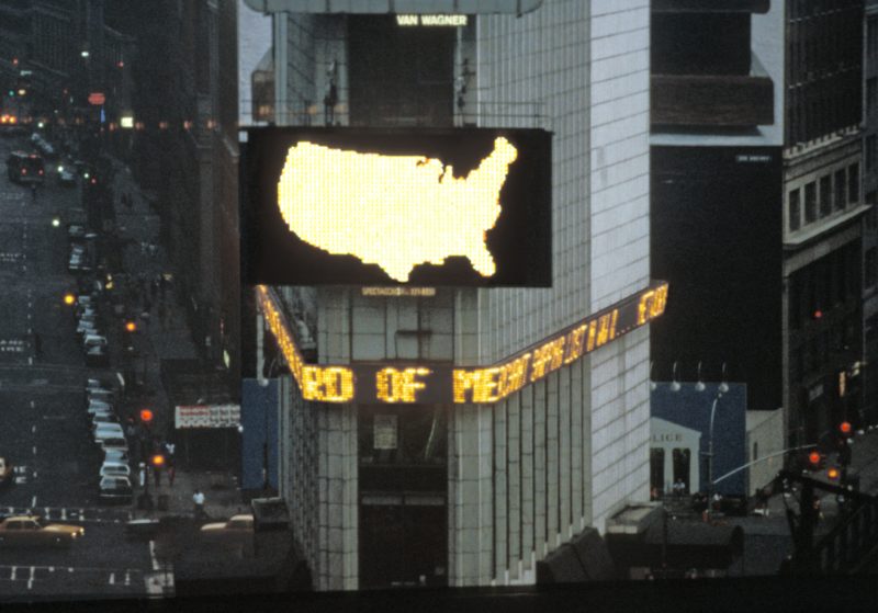 Alfredo Jaar – A Logo for America, 1987/2014, Times Square, New York, 1987