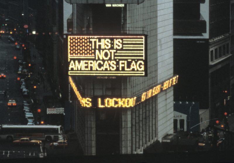 Alfredo Jaar – A Logo for America, 1987/2014, Times Square, New York, 1987