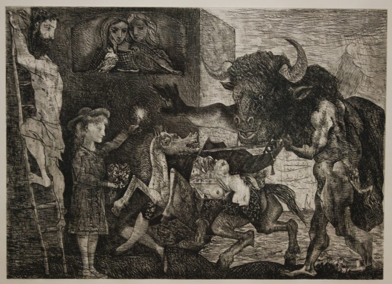 Pablo Picasso - Minotauromachy (La Minotauromachie), 1935, etching and engraving, 49.6 x 69.6 cm (19 1/2 x 27 3/8 inch), edition of approximately 55 (inscribed 50)