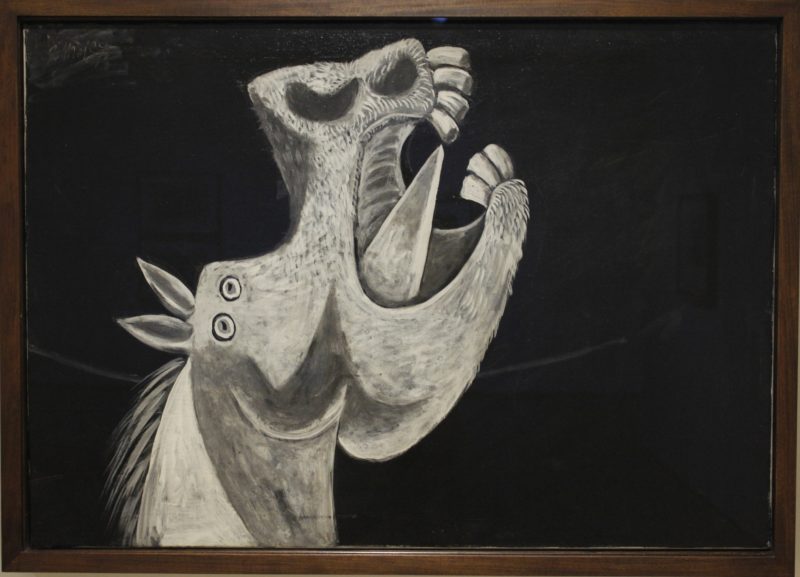 Pablo Picasso – Horse Head. Sketch for Guernica (Cabeza de caballo. Boceto para Guernica(detail), 1937 (May 2nd, Paris), oil on canvas, 65 x 92 cm,