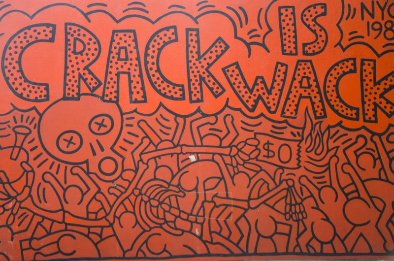 Keith Haring – Crack is Wack, 1986, handball court at 128th Street and 2nd Avenue, New York