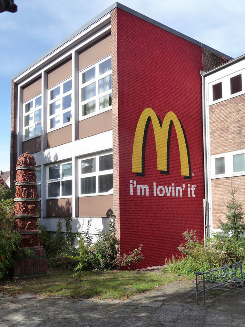 Brad Downey - Mc Donalds mural, 2009, Leuphana University, Lueneburg, Germany