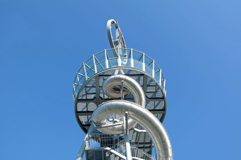 Carsten Höller - Vitra Slide Tower, 2014, installation view Vitra Campus, Weil am Rhein, Germany