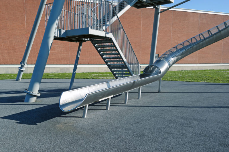 Carsten Höller - Vitra Slide Tower, 2014, installation view Vitra Campus, Weil am Rhein, Germany.