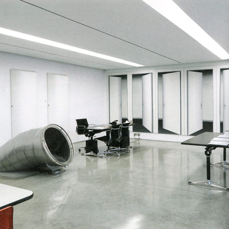 Carsten Höller - slide at Prada, The Milan headquarters, Italy, Miuccia Prada's office with entrance to slide