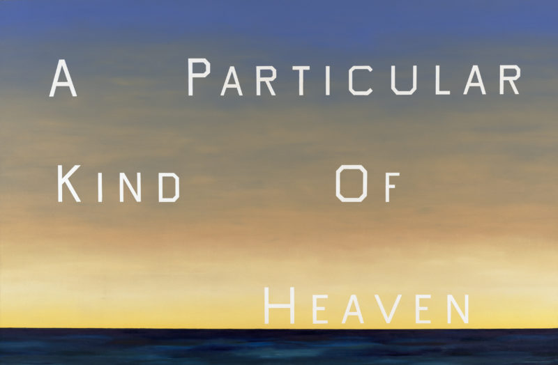 Ed Ruscha - A Particular Kind of Heaven, 1983, oil on canvas, 90 x 136.5 in