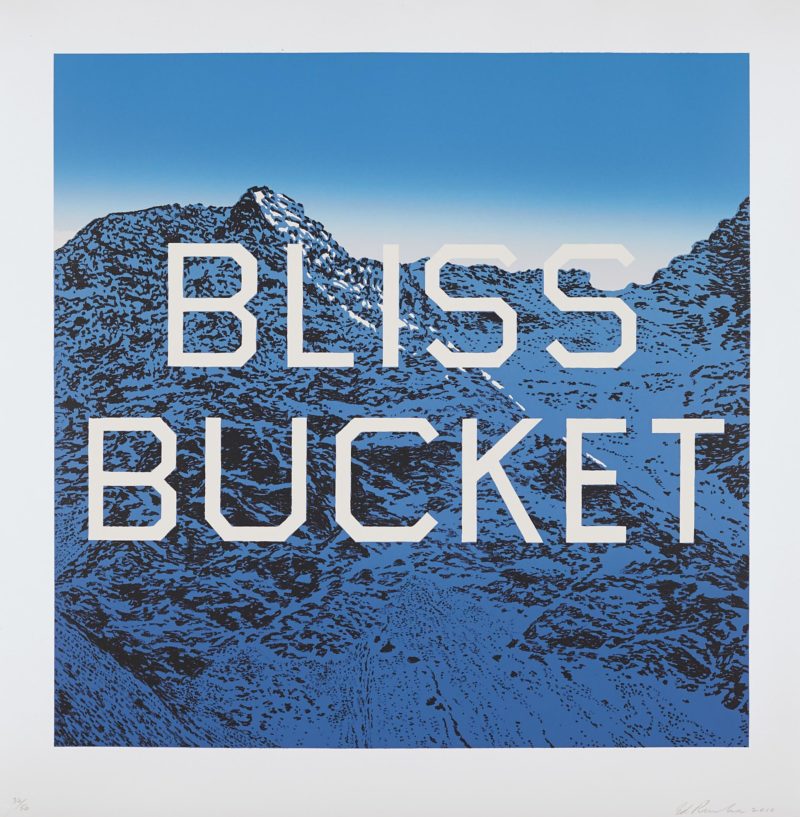 Ed Ruscha - Bliss Bucket, 2010, Lithograph in colors, on wove paper, 61 x 61 cm