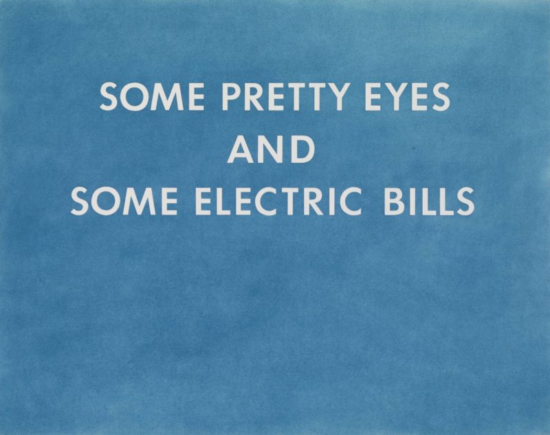 Ed Ruscha - PRETTY EYES, ELECTRIC BILLS, 1976, Pastel and graphite on paper, 57,4 x 72,1 cm