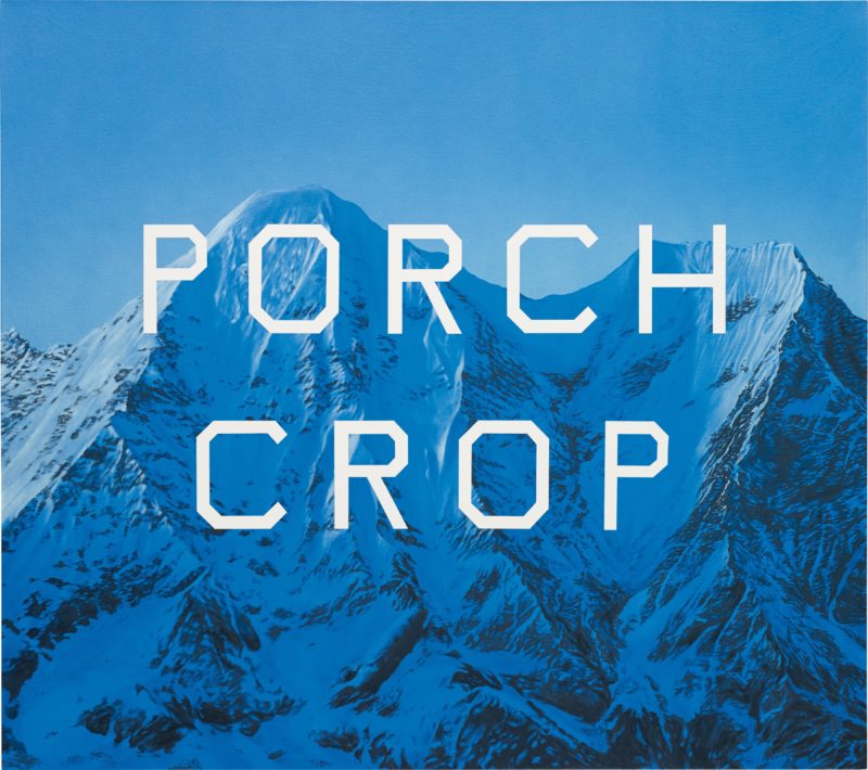 Ed Ruscha - Porch Crop, 2001, acrylic on canvas, 162.6 x 182.9 cm, 64 x 72 in.