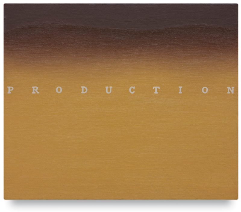 Ed Ruscha - Production, 1972, oil on canvas, 50.8 x 61 cm, 20 x 24 in.