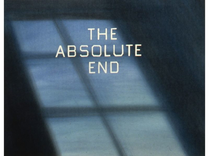 Ed Ruscha - The Absolute End, 1982, Dry pigment on paper, 23 x 29 inches