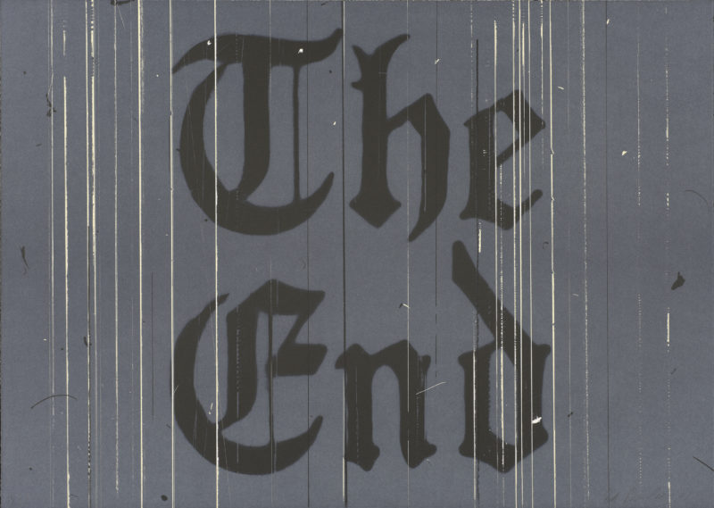 Ed Ruscha - The End, 1991, lithograph, 26.1875 x 36.8125 in