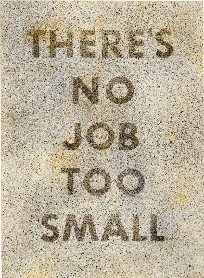 's No Job Too Small, 1975, lithograph on paper, 30 x 22 in