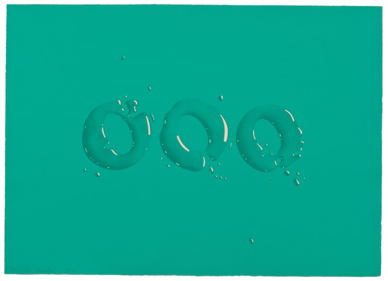 Edward Ruscha - OOO, 1970, two-color lithograph, 51.1 x 70.5 cm