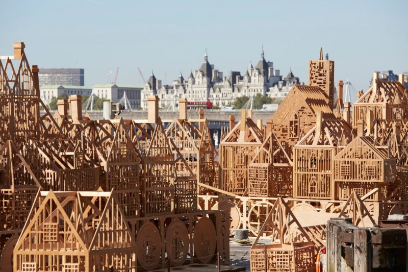 London 1666, Replica of 17th-century London, River Thames, London, photo Matthew Andrews