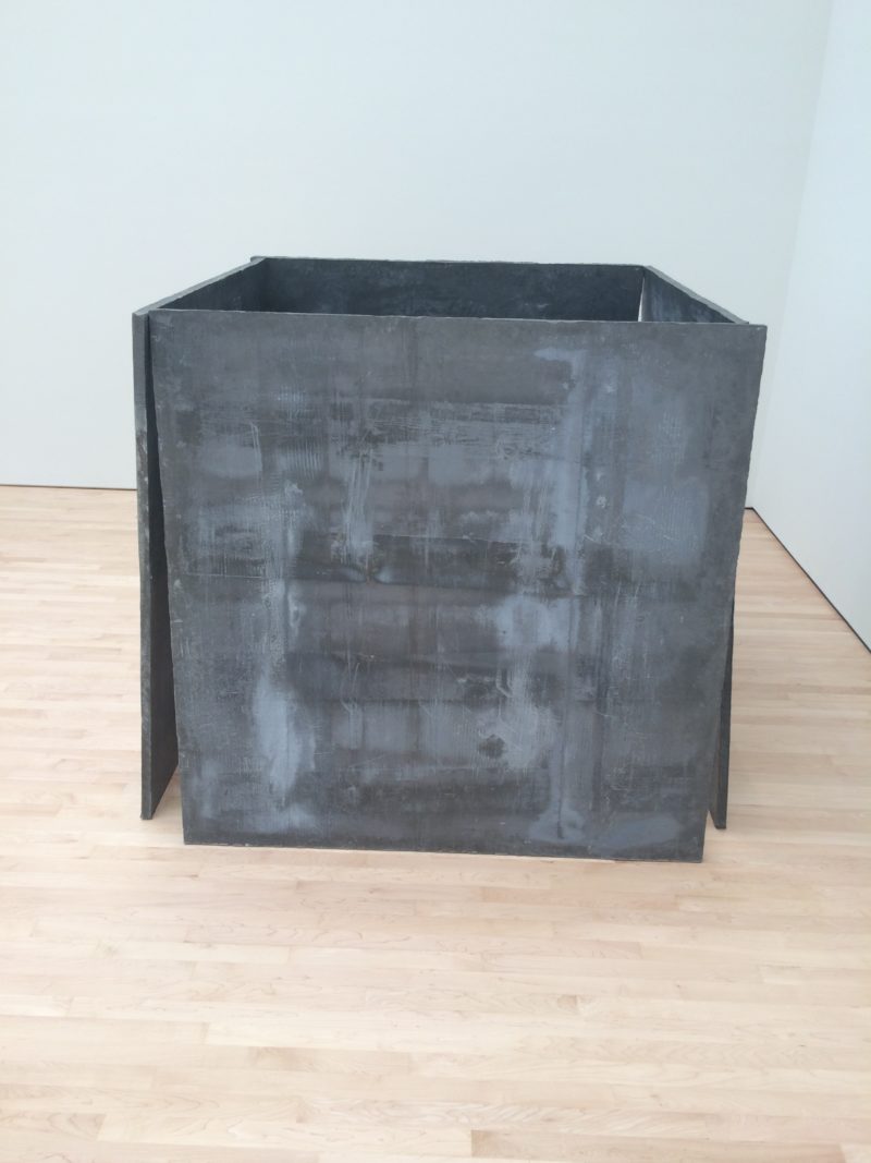 Richard Serra - One Ton Prop (House of Cards), 1969:1978, lead antimony, 139 x 165 x 165 cm (54 3:4 x 65 x 65 in.), Fisher Collection, installation view, San Francisco MoMA, 2016