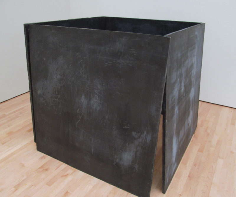 Richard Serra - One Ton Prop (House of Cards), 1969:1978, lead antimony, 139 x 165 x 165 cm (54 3:4 x 65 x 65 in.), Fisher Collection, installation view, San Francisco MoMA, 2016