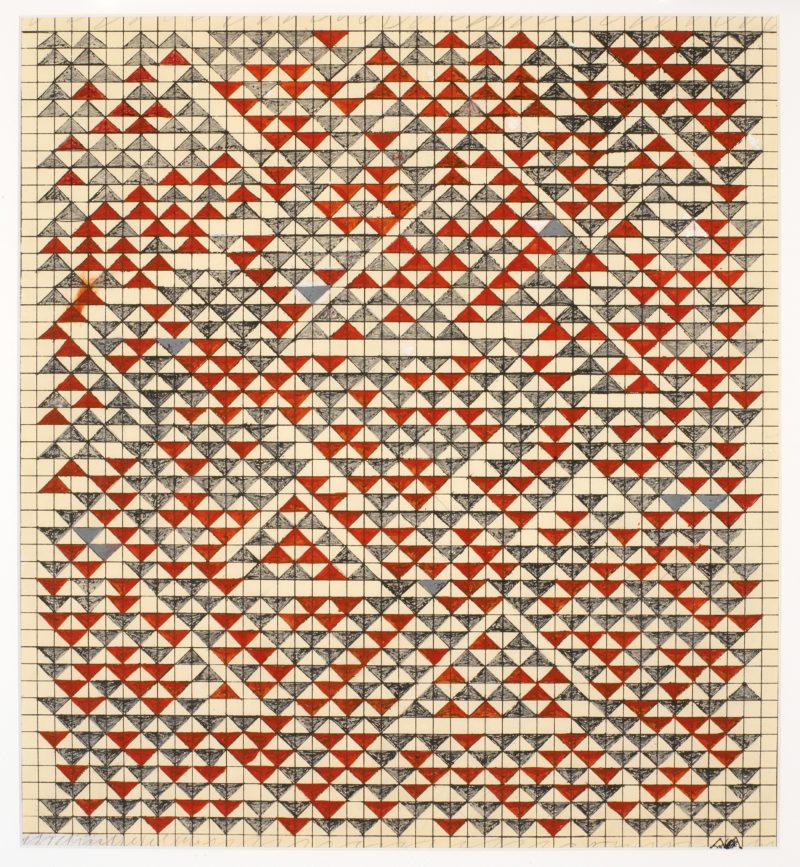 Anni Albers - Study for Camino Real, 1967. Gouache on blueprint graph paper, 171⁄2 × 16 in. (44.4 × 40.6 cm)