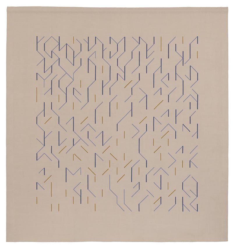 Anni Albers - Wallhanging, 1984, wool 98 × 89 in. (243.8 × 226 cm)