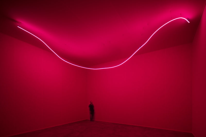 Lucio Fontana - Ambiente Spaziale con Neon, 1967/2017,, installation view at Pirelli HangarBicocca, Milan, 2017. Photo Agostino Osio