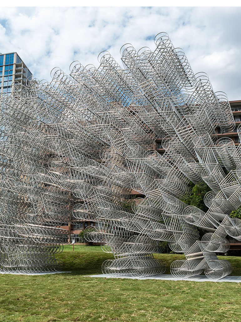 Ai Weiwei uses thousands of bicycles to create sculptures