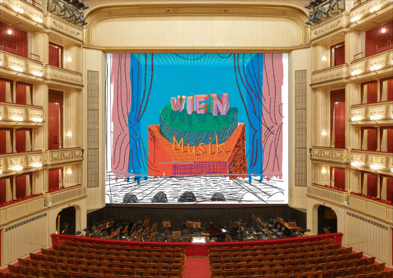 David Hockney – Eiserner Vorhang (Iron Curtain) 2012/2013, Vienna State Opera, Vienna, Austria