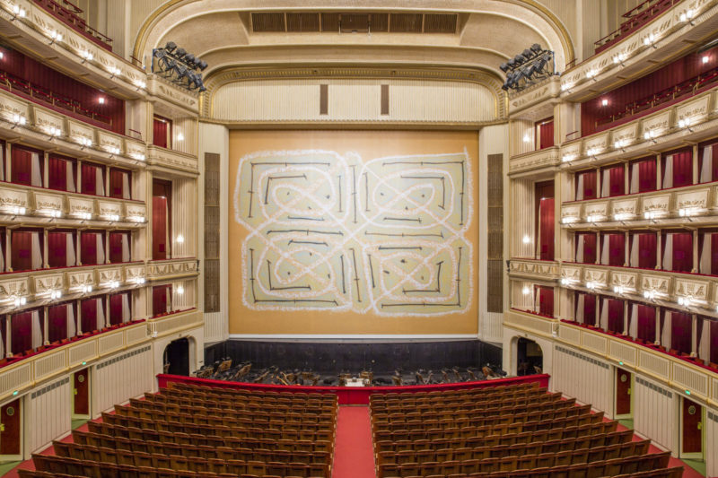 Joan Jonas - Eiserner Vorhang (Safety Curtain), 2014-2015, Vienna State Opera, Vienna, Austria