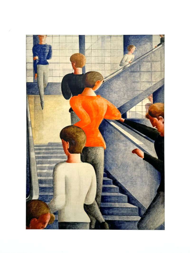 Reproduction of Oskar Schlemmer - Bauhaus Stairway, 1932, oil on canvas, 63 7:8 x 45 (162.3 x 114.3 cm)