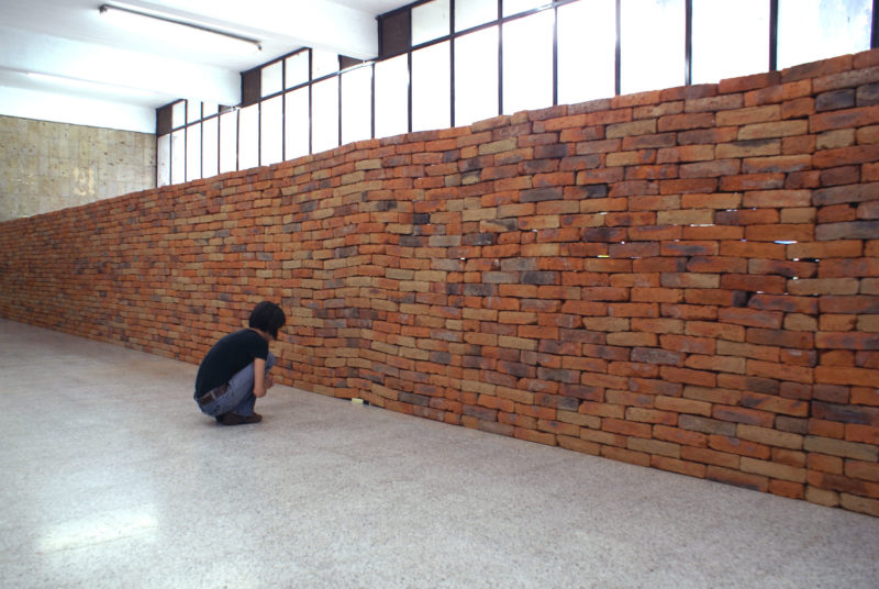 Jorge Mendez Blake - The Castle, 2007, Bricks, edition of Franz Kafka’s 'The Castle', 2300 x 1750 x 400 cm