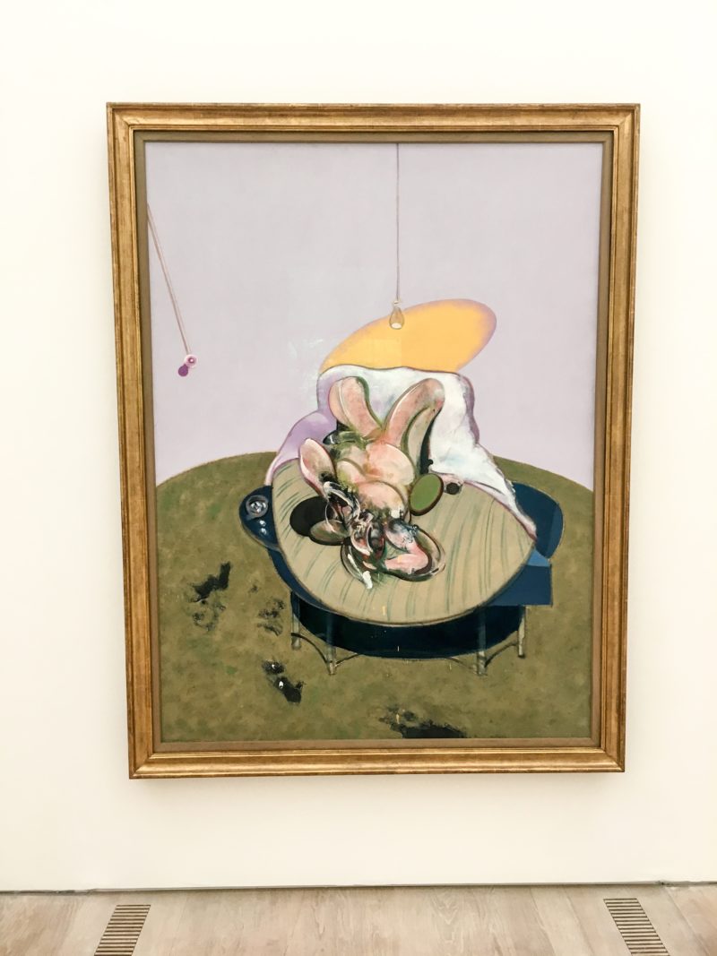 Francis Bacon - Lying Figure, 1969, Oil on canvas, 78 x 58 in. (198 x 147.5 cm) installation view